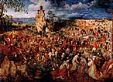 Bruegel Paintings - The Procession to Calvary by Pieter the Elder Bruegel